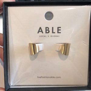 Able x Natalie Borton Conni Ear Hugs, smooth gold finish